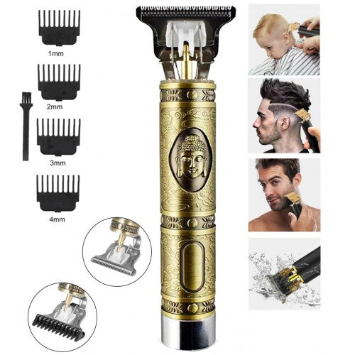 Тример за подстригване и оформяне – акумулаторна машинка с титаниево острие и ретро корпус