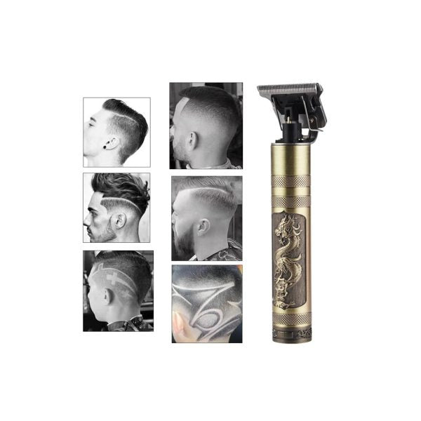 Тример за подстригване и оформяне – акумулаторна машинка с титаниево острие и ретро корпус