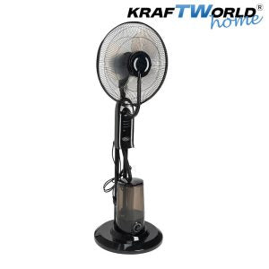 Вентилатор с водна мъгла KraftWorld Home 41см с дистанционно и таймер