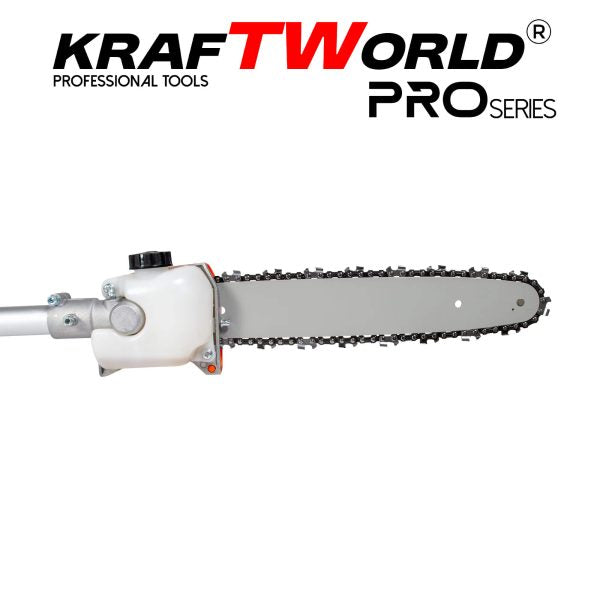 KraftWorld верижна приставка за тример 30см резачка за клони кардан 9 шлица