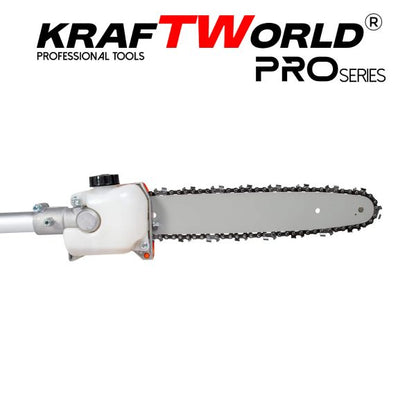 KraftWorld верижна приставка за тример 30см резачка за клони кардан 9 шлица