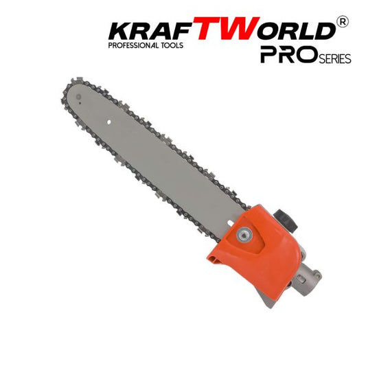 KraftWorld верижна приставка за тример 30см резачка за клони кардан 9 шлица