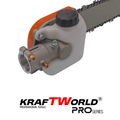 KraftWorld верижна приставка за тример 30см резачка за клони кардан 9 шлица