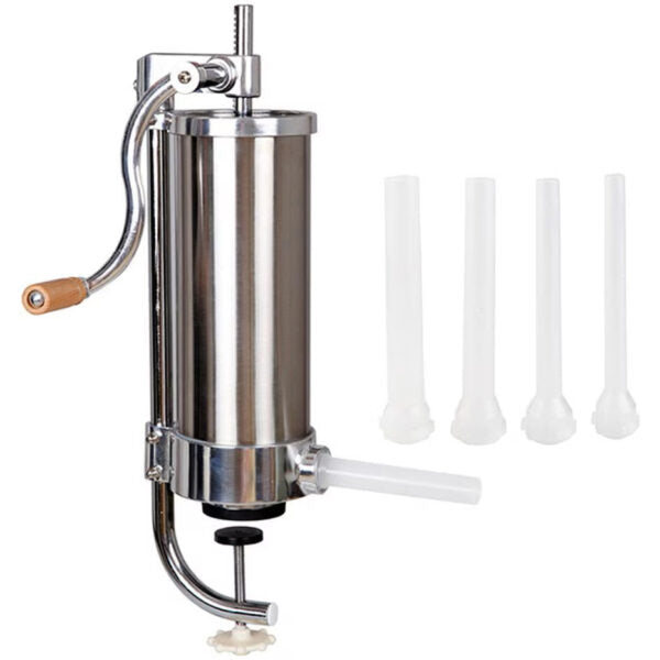 Вертикална Пълначка за Кайма и Наденици – – Неръждаема Стомана, 4 кг, 3 Фунии