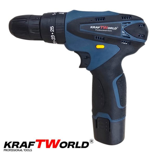 KraftWorld винтоверт + ъглошлайф 76мм комплект 18V 2Ah акумулаторни инструменти