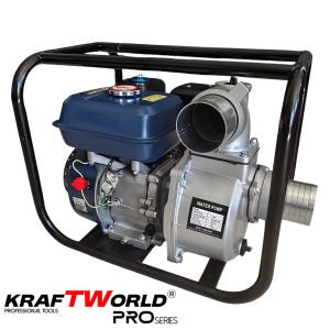 Четиритактова Бензинова Водна Помпа 2″ KraftWorld KW-2834, 7.5HP, 36m³/h, 196cc