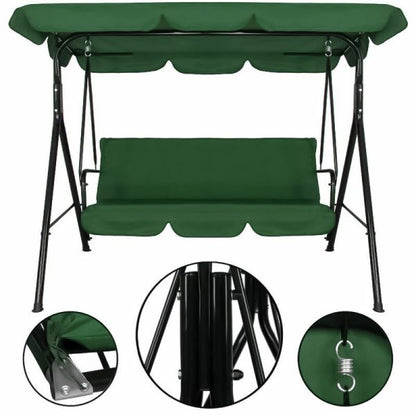 Триместна люлка Тоскана Kraftworld – зелена, с включена възглавница за сядане