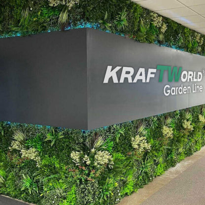 Декоративен Панел 1м² от Изкуствена Зеленина с Цветни Акценти – kw2734