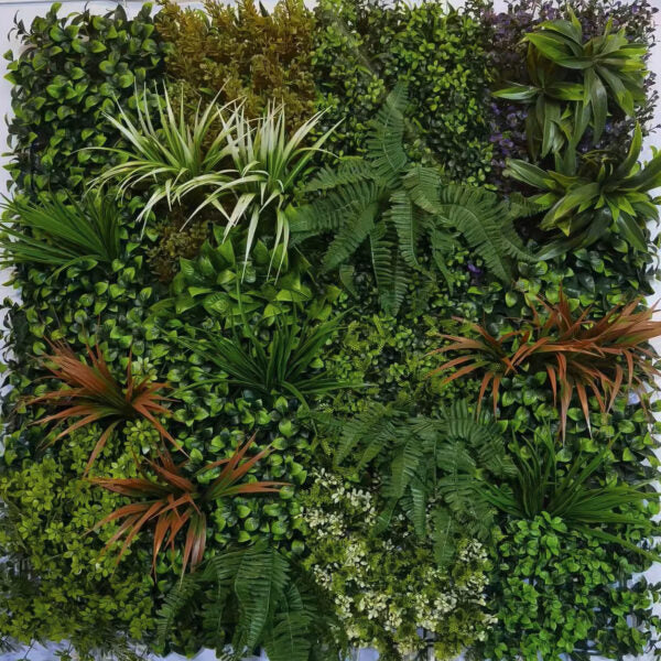 Декоративен Панел 1м² kw2735  – Изкуствена Зеленина с Папрат и Фаларис, UV Защита