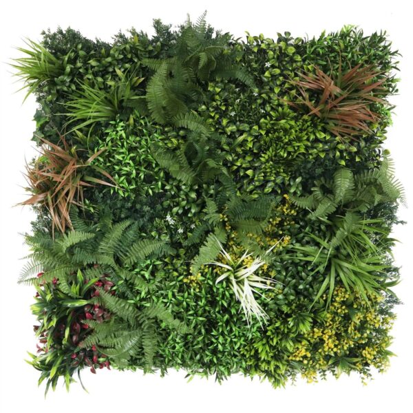 Декоративен Панел 1м² kw2735  – Изкуствена Зеленина с Папрат и Фаларис, UV Защита